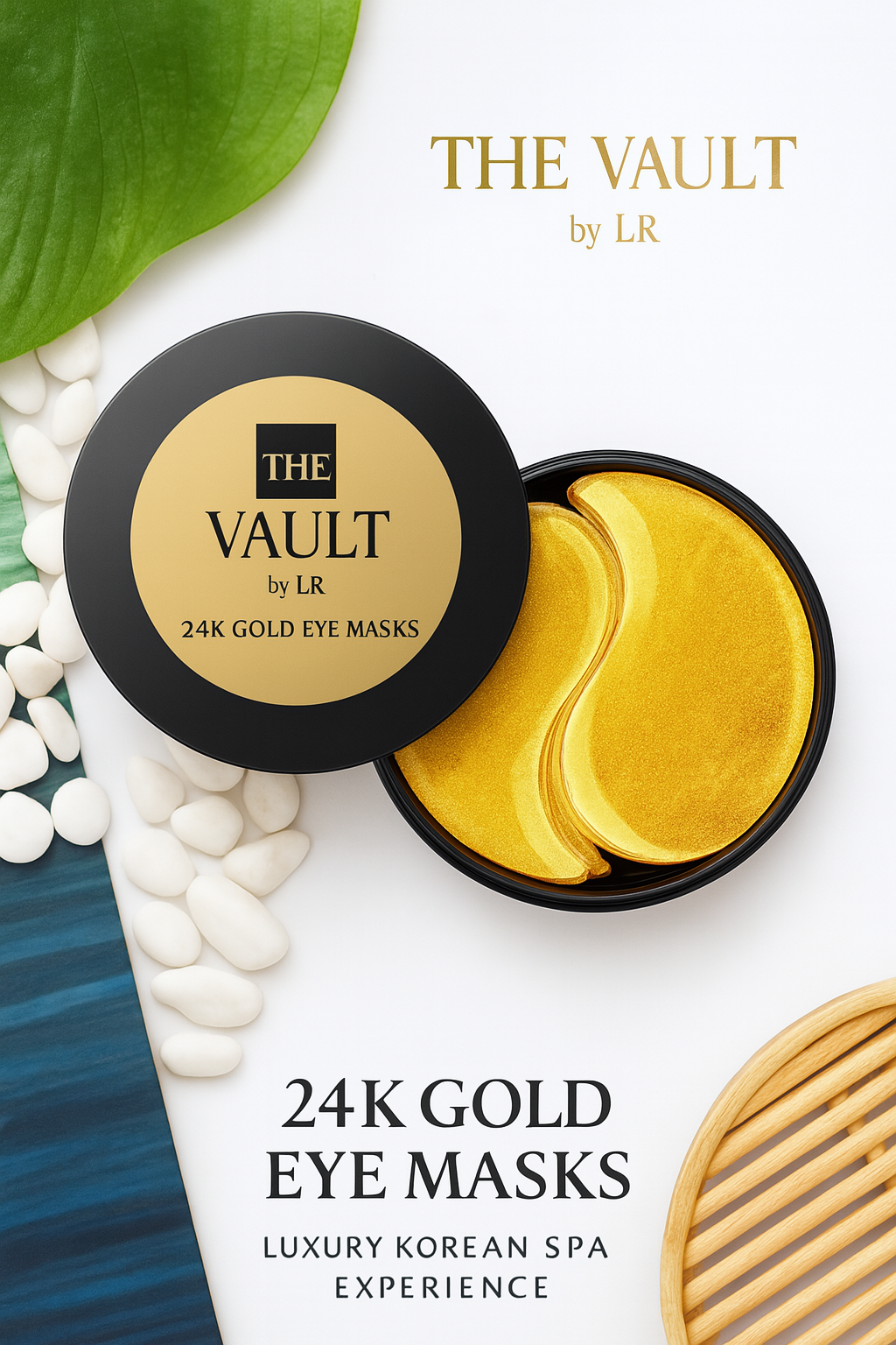 Lunoox™ 24K Gold Crystal Eye Masks – 60pcs Spa Edition