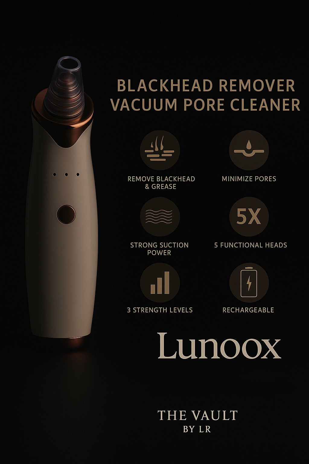 Lunoox™ Electric Pore Vacuum + Nano Facial Steamer | The Vault by LR