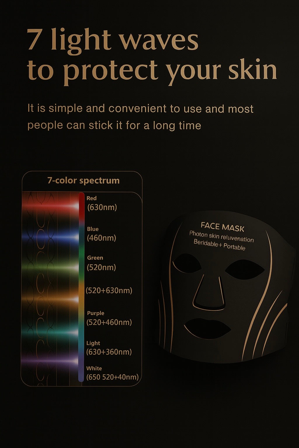 LUXÉRA™ Black Gold LED Therapy Mask